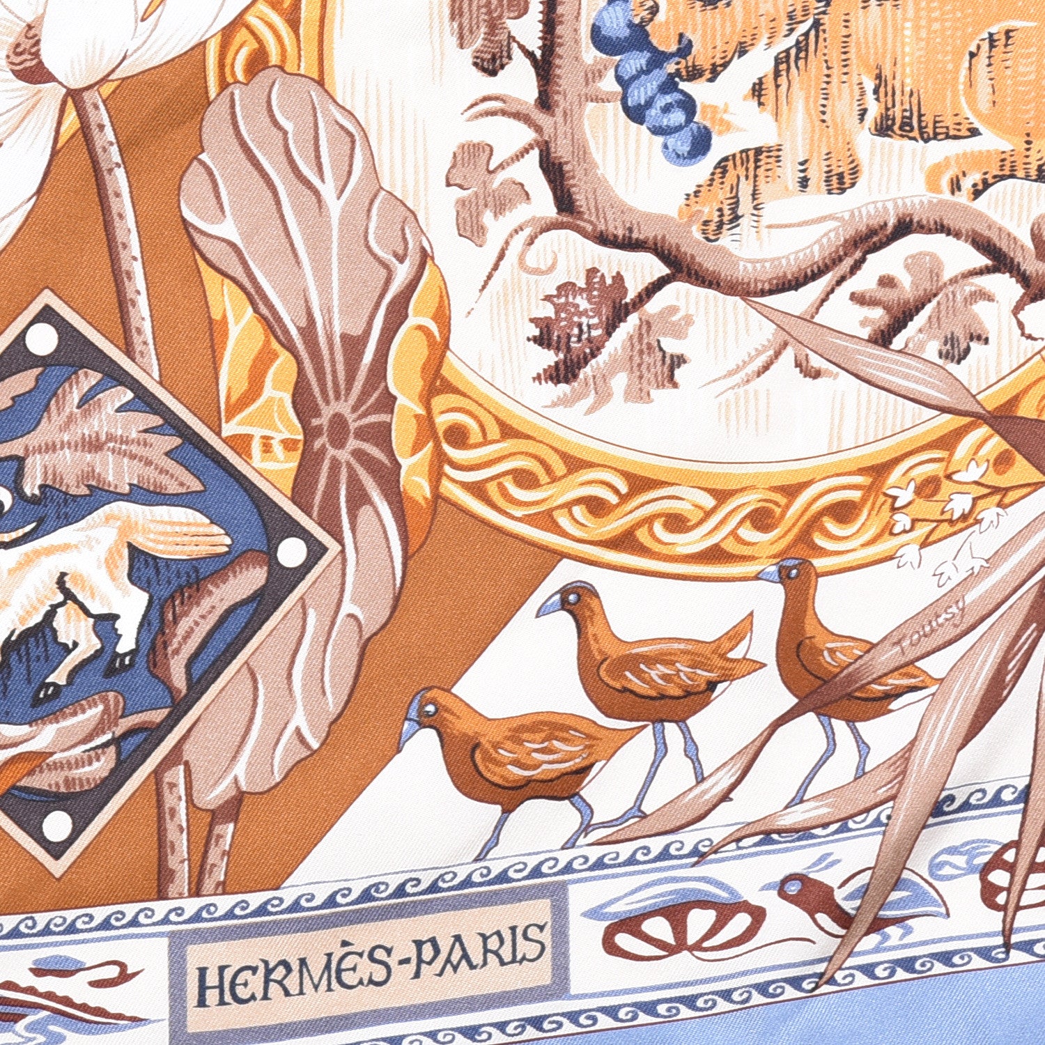 Hermes Silk Le Jardin Des Coptes Scarf 90 6 of 8