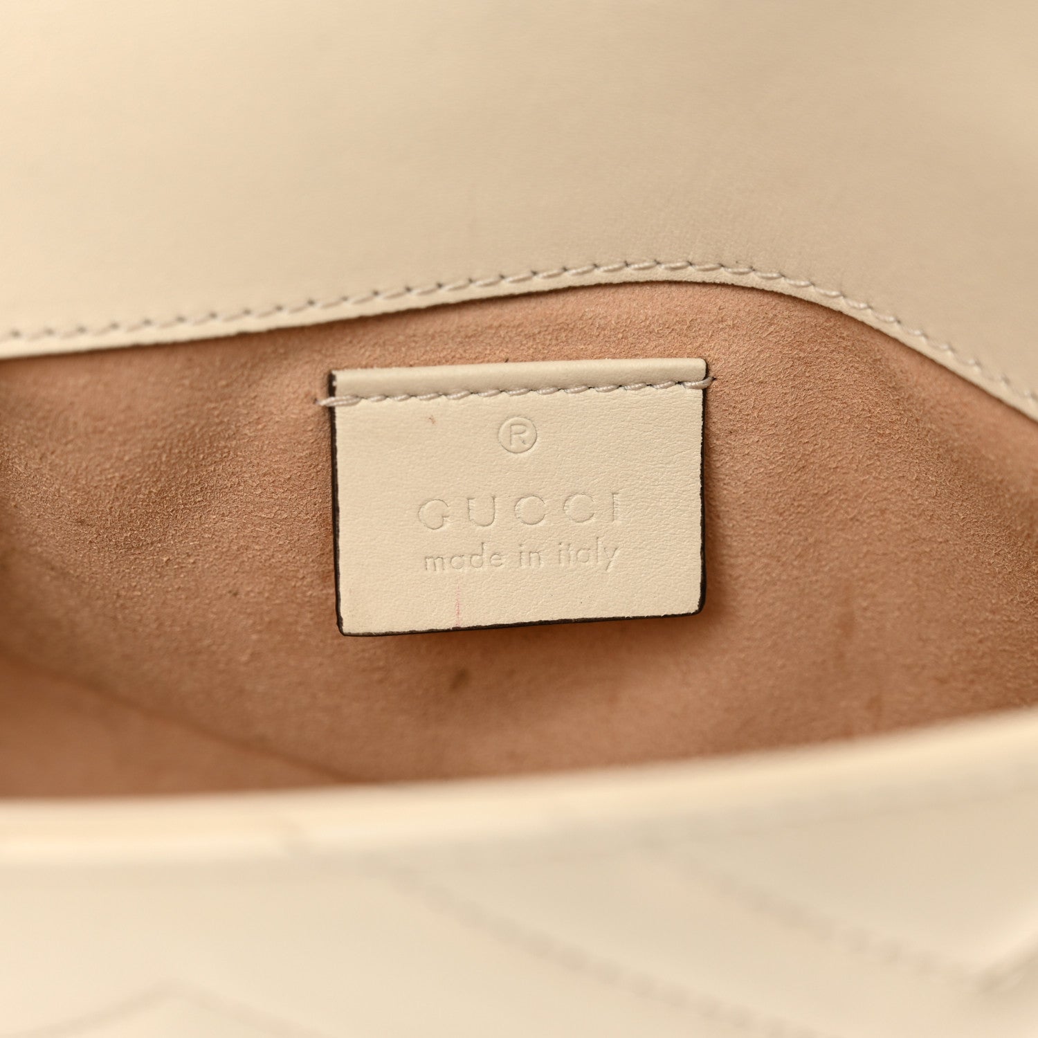 Gucci Calfskin Matelasse Super Mini GG Marmont Shoulder Bag White 7 of 14