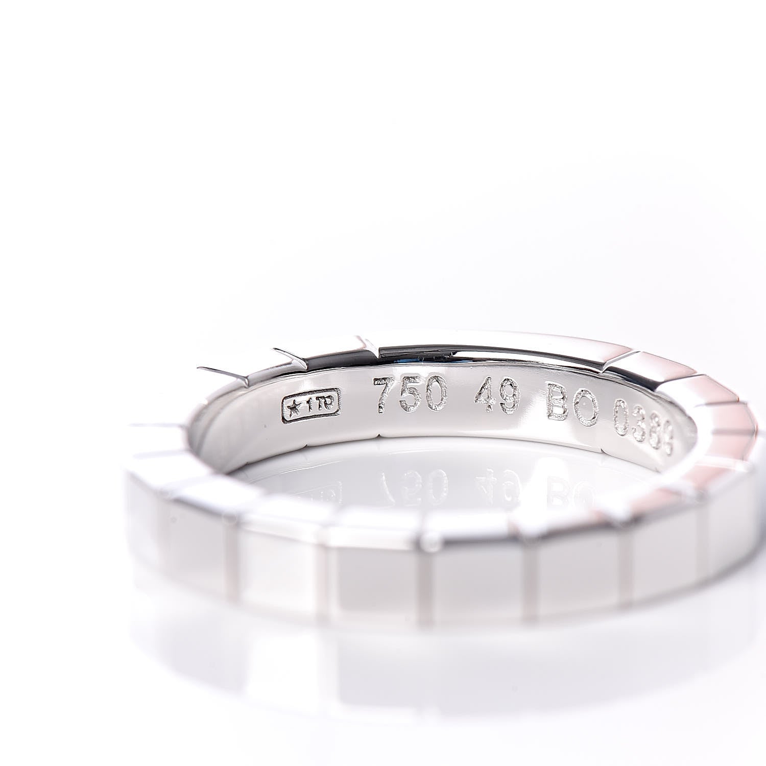 Cartier 18K White Gold Lanieres Ring 49 4.75 4 of 5