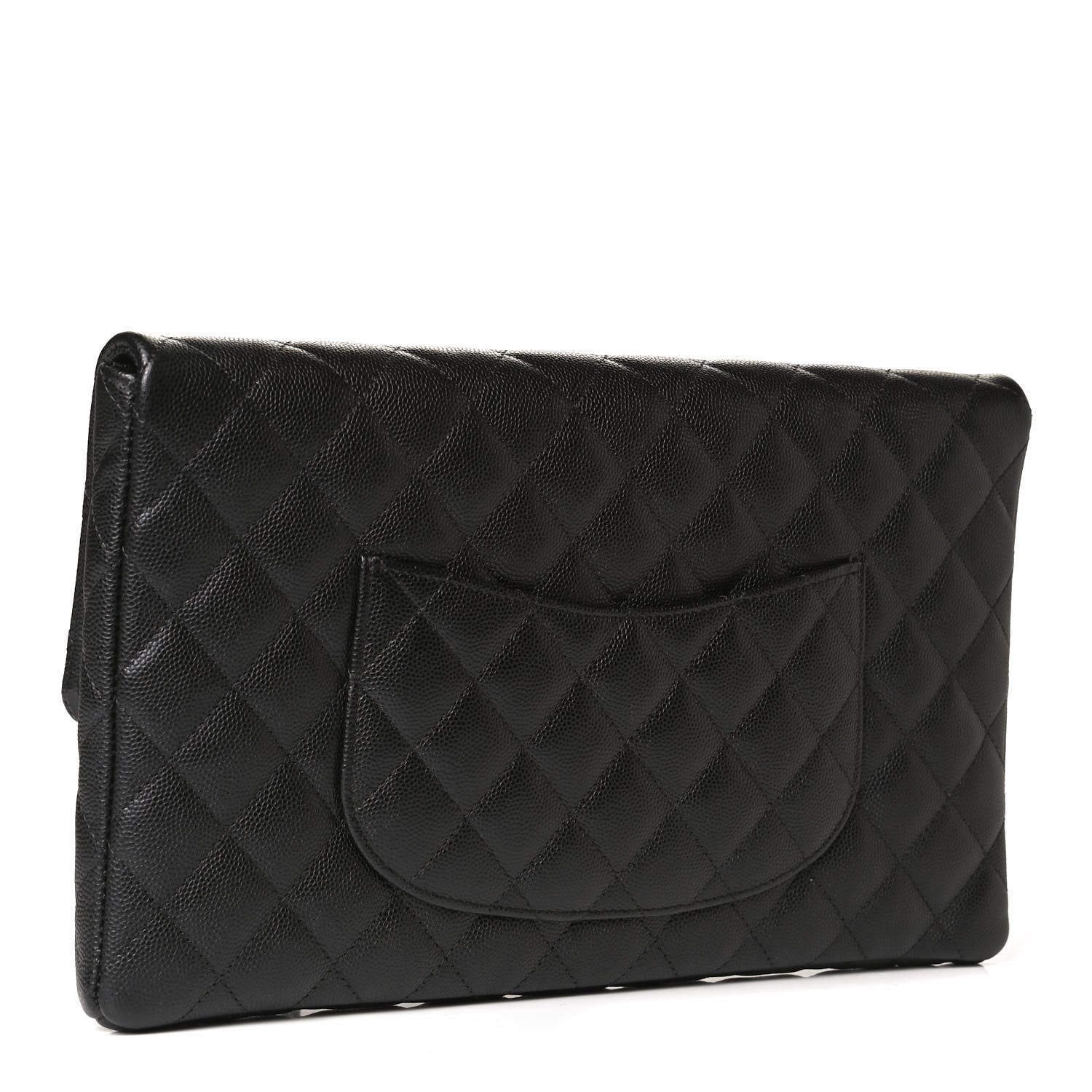 Chanel Caviar Quilted Flap Clutch Black 4 of 20