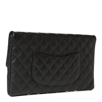 Chanel Caviar Quilted Flap Clutch Black 4 of 20