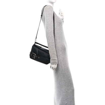 Loewe Shiny Calfskin Small Puzzle Biker Bag Black 2 of 9