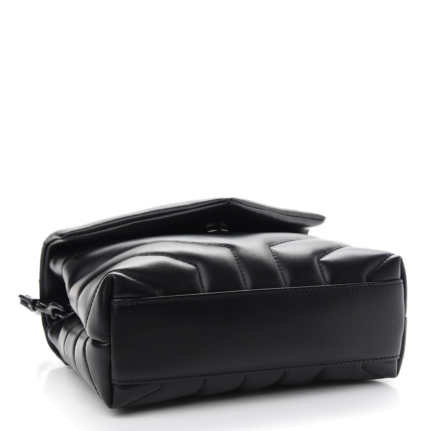 Calfskin Y Quilted Monogram Toy Loulou Crossbody Bag Black