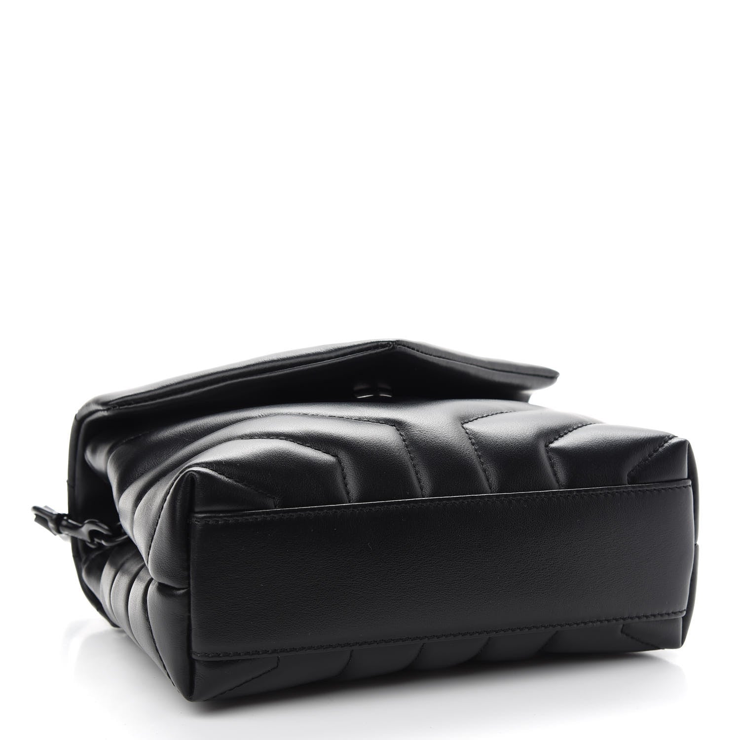 Saint Laurent Calfskin Y Quilted Monogram Toy Loulou Crossbody Bag Black 4 of 9