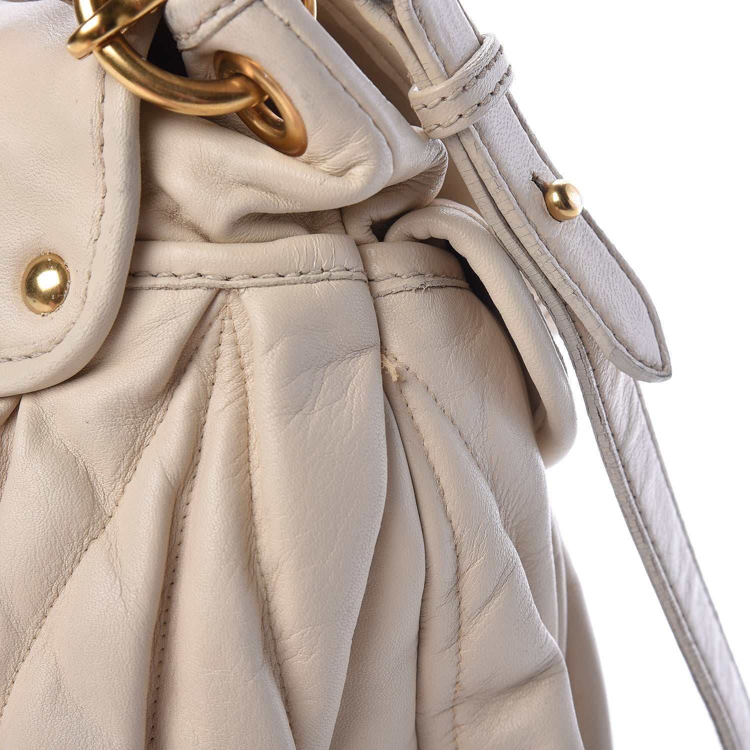 Miu Miu Nappa Matelasse Coffer Hobo Bianco 20 of 23