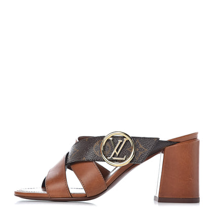 Louis Vuitton Monogram Horizon Mules 36.5 Cognac Brown 1 of 10