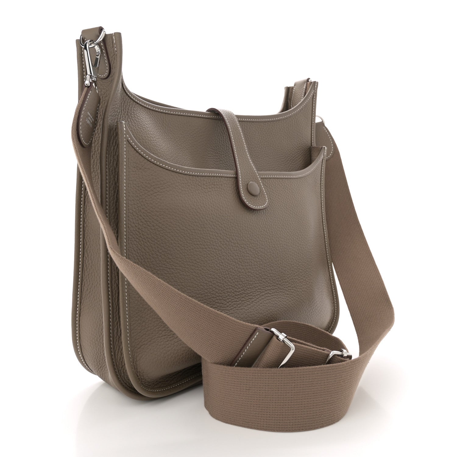 Hermes Taurillon Clemence Evelyne III GM Etoupe 3 of 10