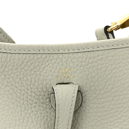 Hermes Taurillon Clemence Amazone Evelyne TPM Gris Neve 6 of 10