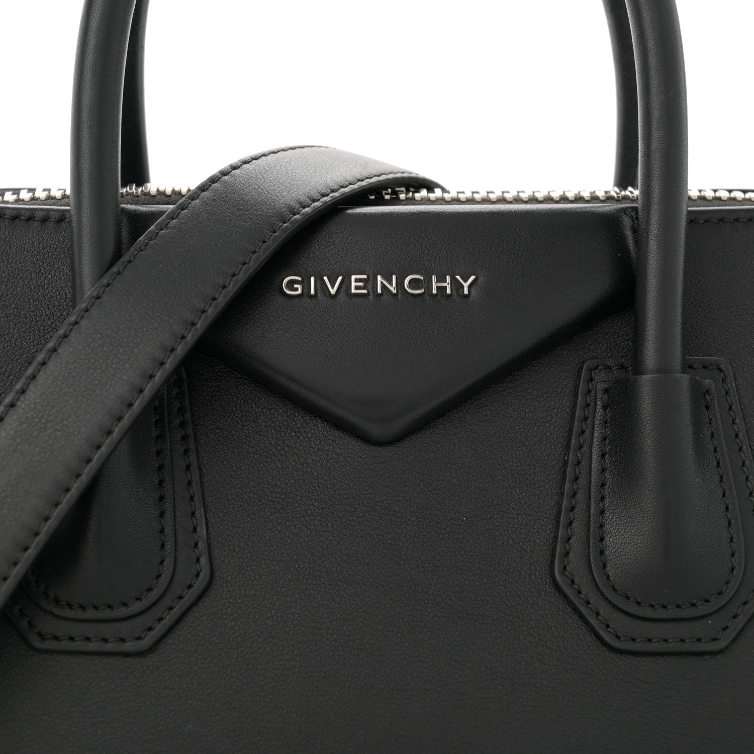 Givenchy Calfskin Signature Logo Small Antigona Black 8 of 12