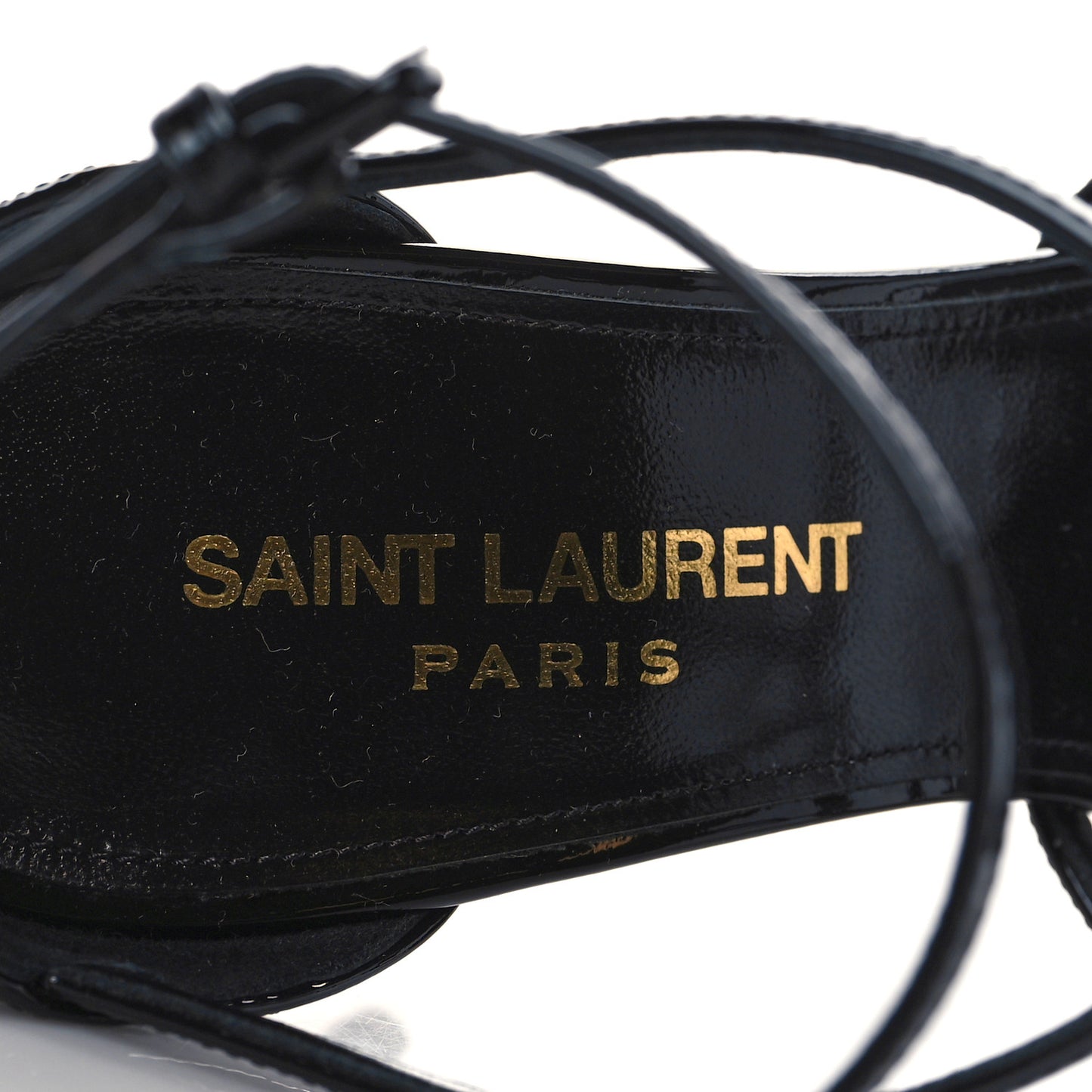 Patent Calfskin Cassandra 100 Sandals 36 Black