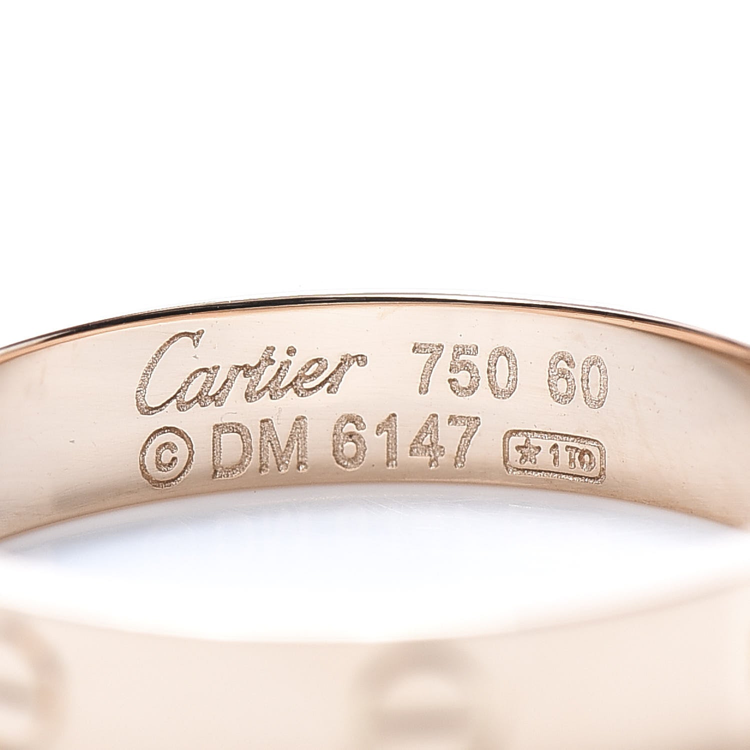 Cartier 18K Pink Gold 3.5mm LOVE Wedding Band Ring 60 9 4 of 4