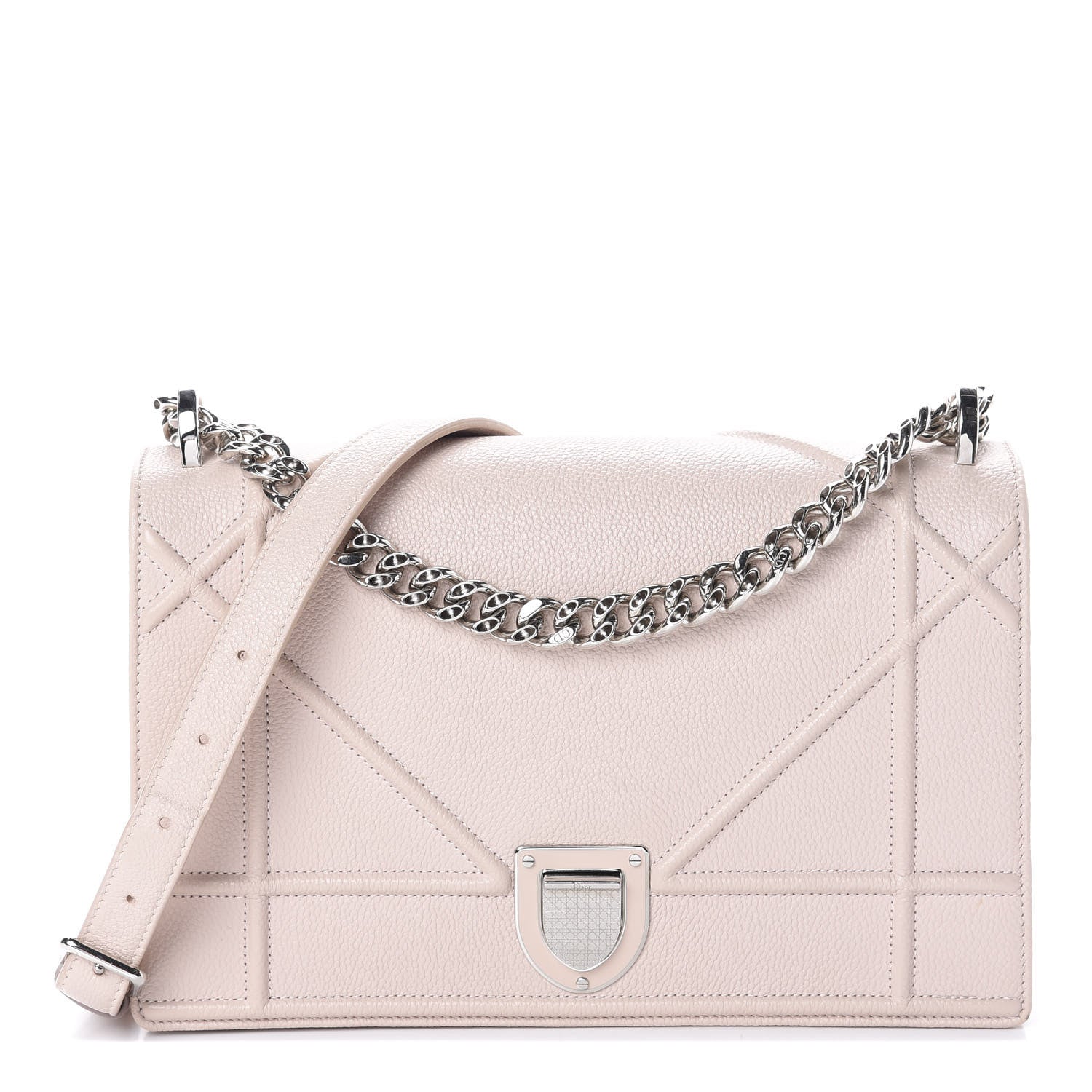 Christian Dior Grained Calfskin Cannage Medium Diorama Flap Bag Rose Poudre 1 of 9