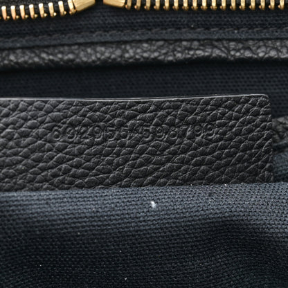 Alexander McQueen Pebbled Calfskin Small Skull Padlock Zip Around Tote Black 7 of 19