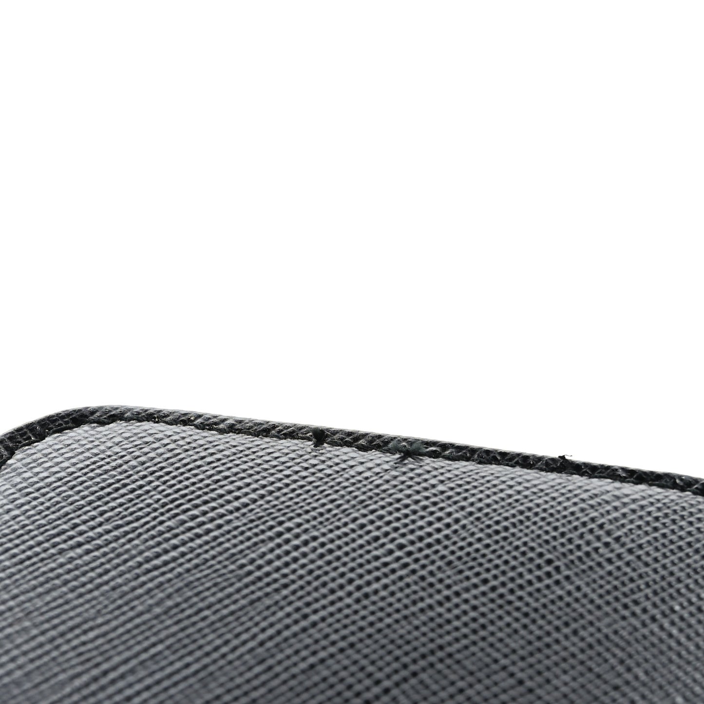 Saffiano Compact Zip Around Wallet Black