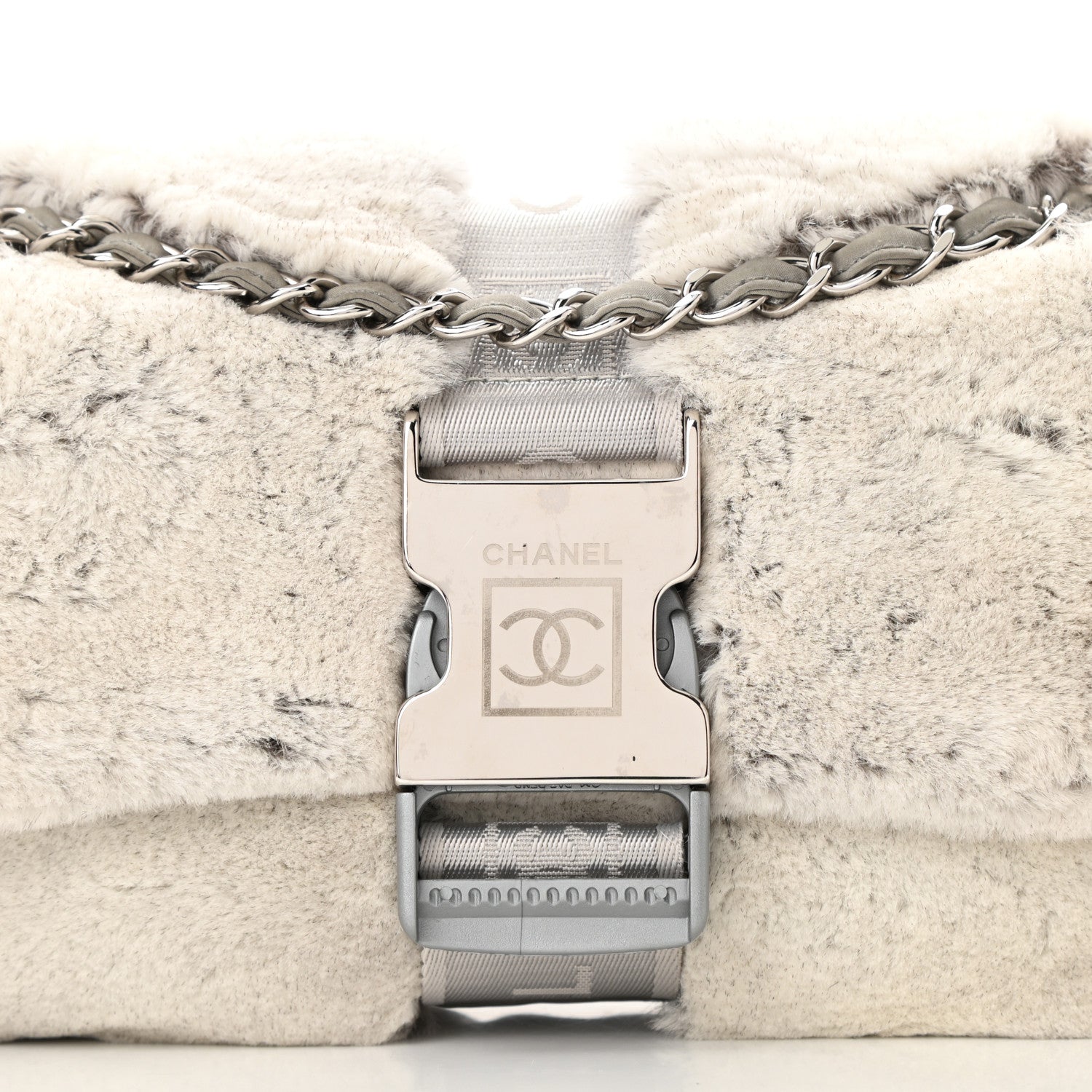 Chanel Rabbit Fur Sport Flap Grey 7 of 9