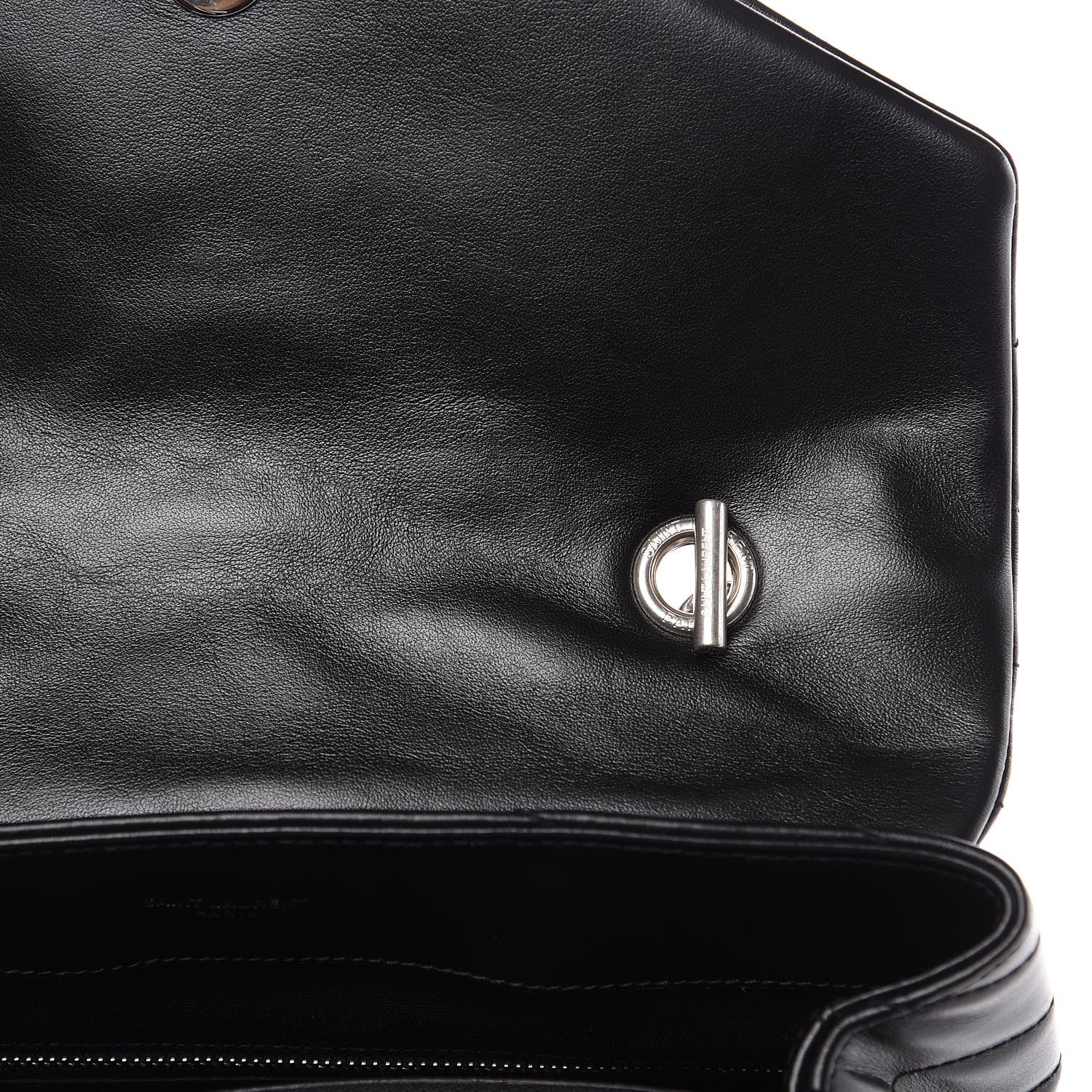 Saint Laurent Calfskin Y Quilted Monogram Medium Loulou Satchel Black 12 of 12