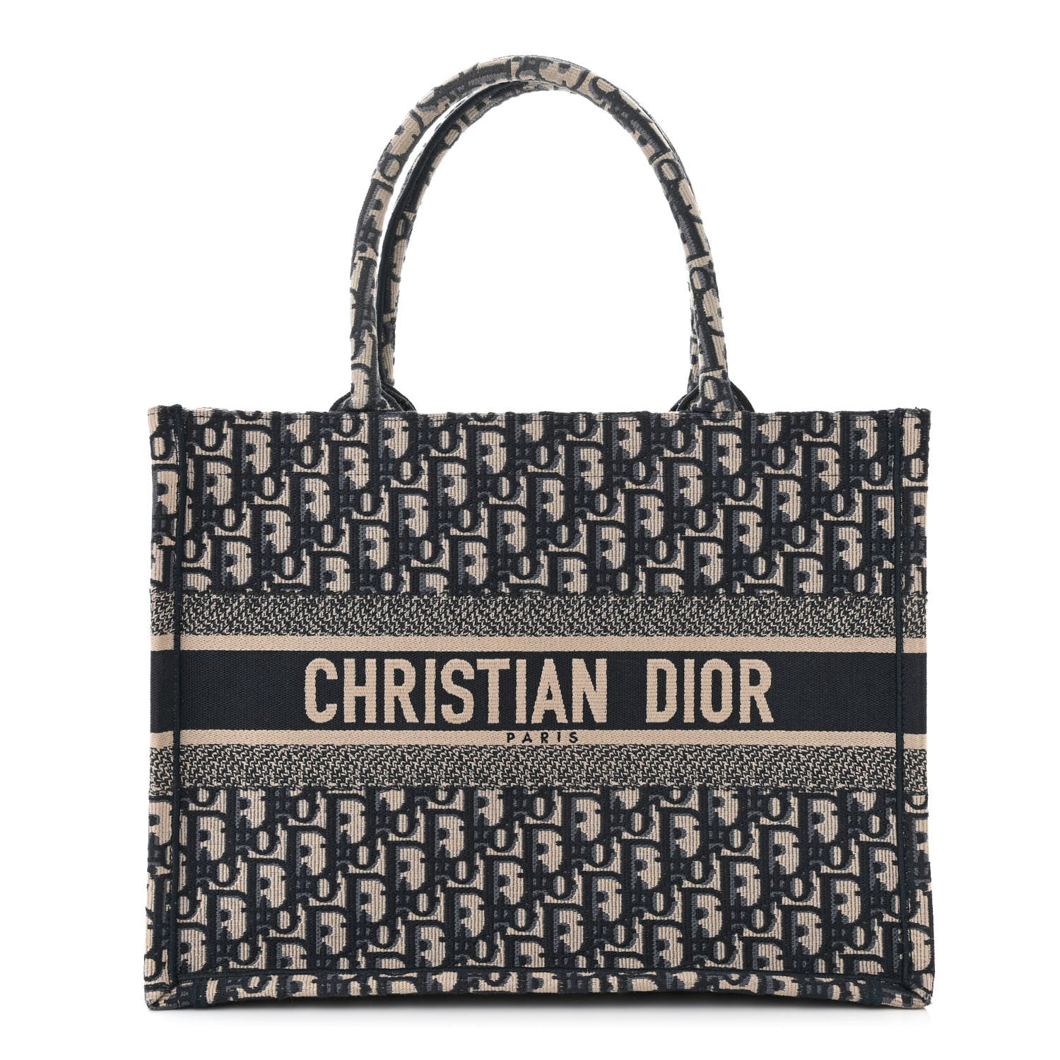Christian Dior Oblique Medium Book Tote Blue Multicolor 1 of 12