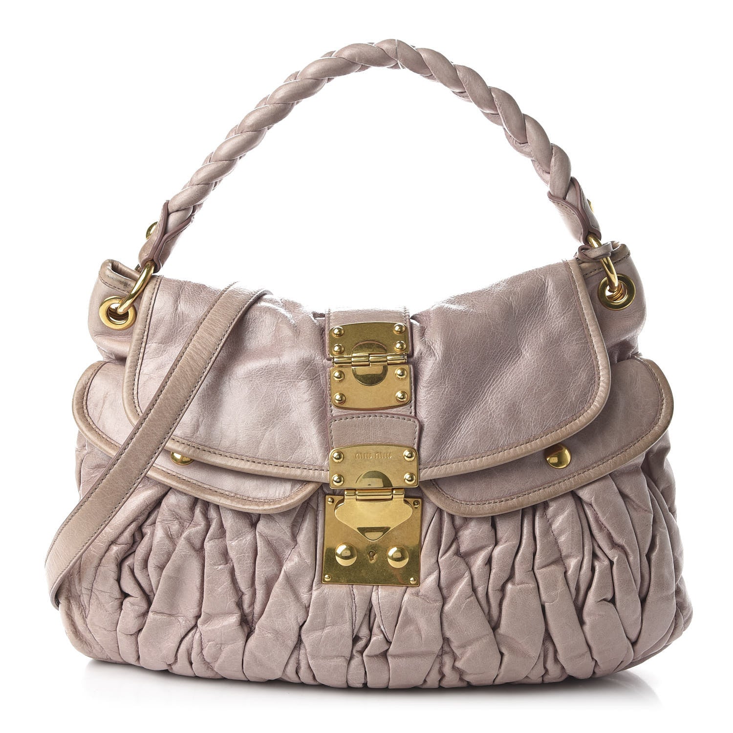 Miu Miu Nappa Matelasse Coffer Hobo Mughetto 1 of 11