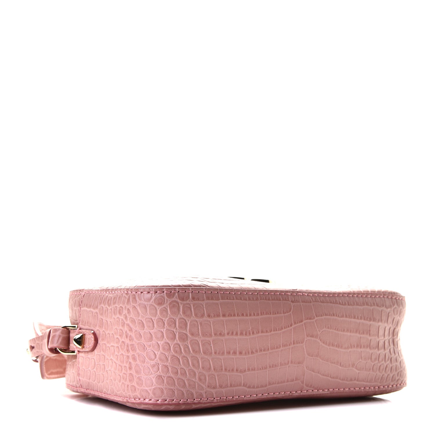 Jimmy Choo Calfskin Crocodile Embossed Varenne Camera Bag Blush 3 of 10