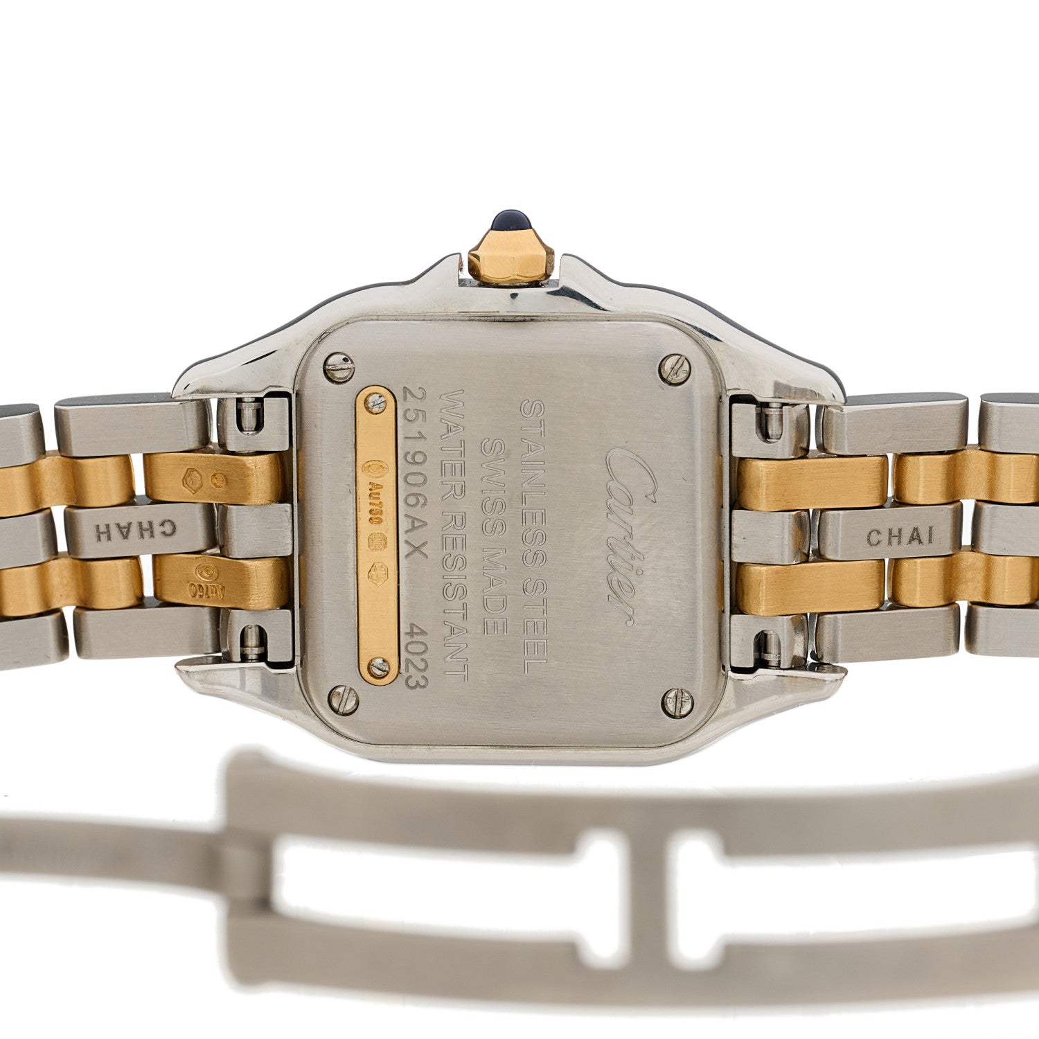 Cartier Stainless Steel 18K Yellow Gold 22mm Panthere Quartz Watch 4 of 4