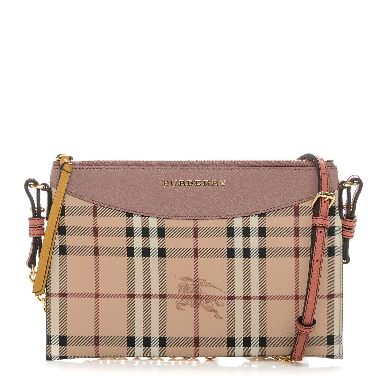 Burberry Haymarket Check Peyton Crossbody Dusty Pink 1 of 7