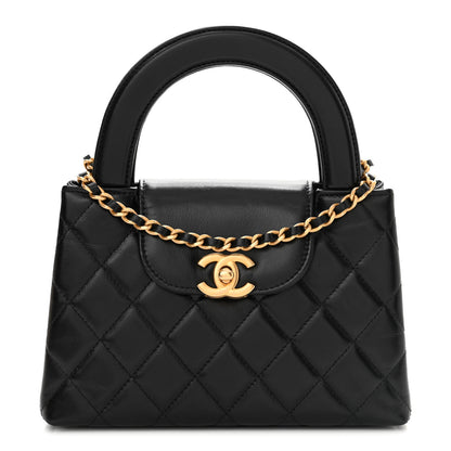 Chanel Shiny Aged Calfskin Quilted Nano Kelly Shopper Black 1 of 11