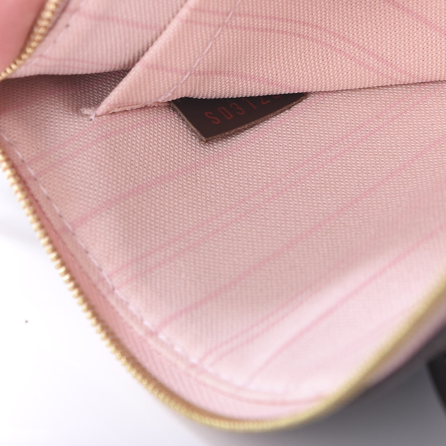 Louis Vuitton Damier Ebene Neverfull MM GM Pochette Rose Ballerine 7 of 8