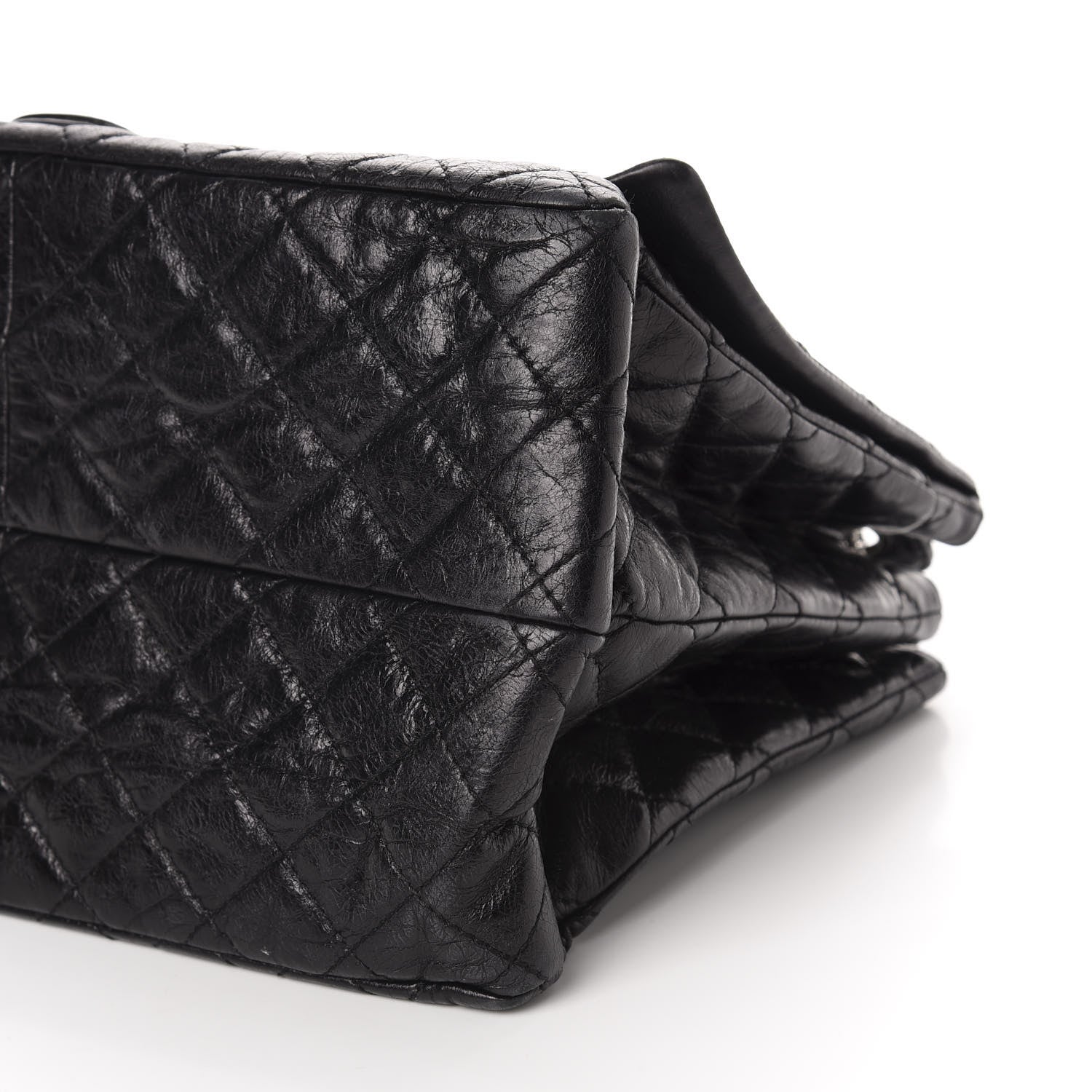 Chanel Metallic Calfskin Quilted XL Accordion Reissue Flap Black 7 of 15