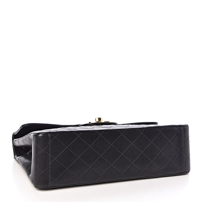 Chanel Lambskin Quilted XL Jumbo Single Flap Black 4 of 11
