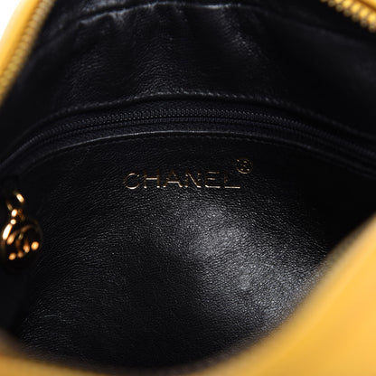 Chanel Lambskin Chevron Tassel Camera Case Yellow 8 of 11