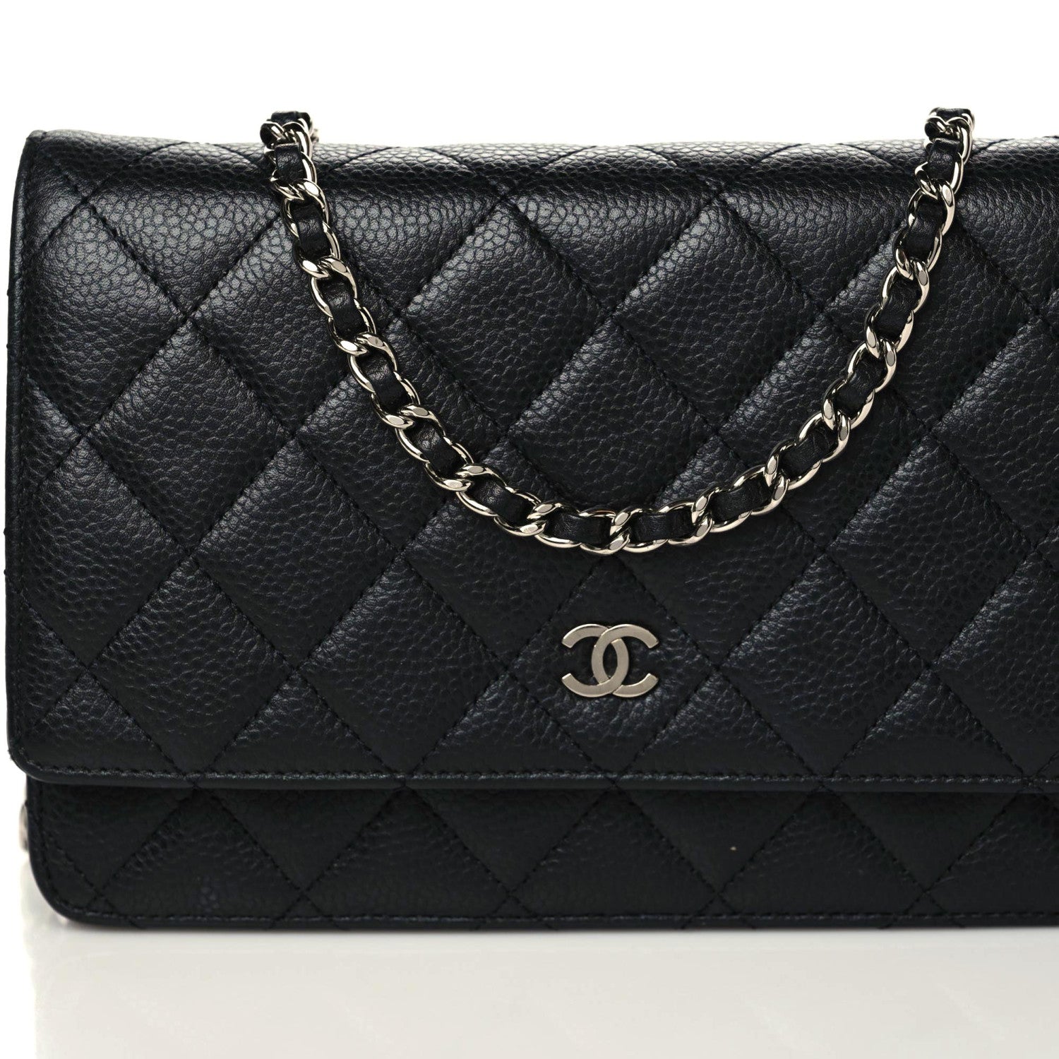 Chanel Caviar Quilted Wallet On Chain WOC Black 11 of 12