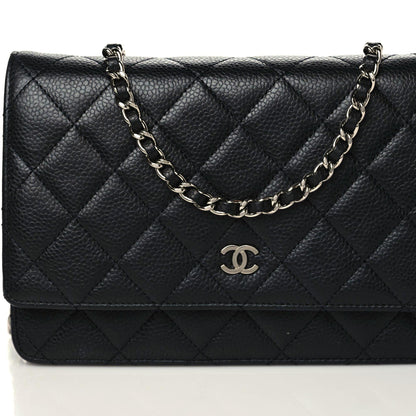 Chanel Caviar Quilted Wallet On Chain WOC Black 11 of 12