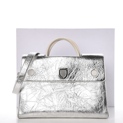 Christian Dior Metallic Calfskin Large Diorever Flap Silver 15 of 15
