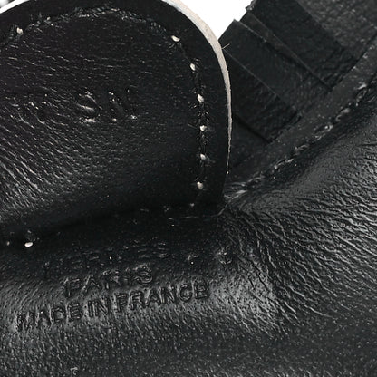 Hermes Milo Lambskin Matte Niloticus Crocodile Himalaya Touch Grigri Rodeo Horse Bag Charm PM Black White 3 of 4