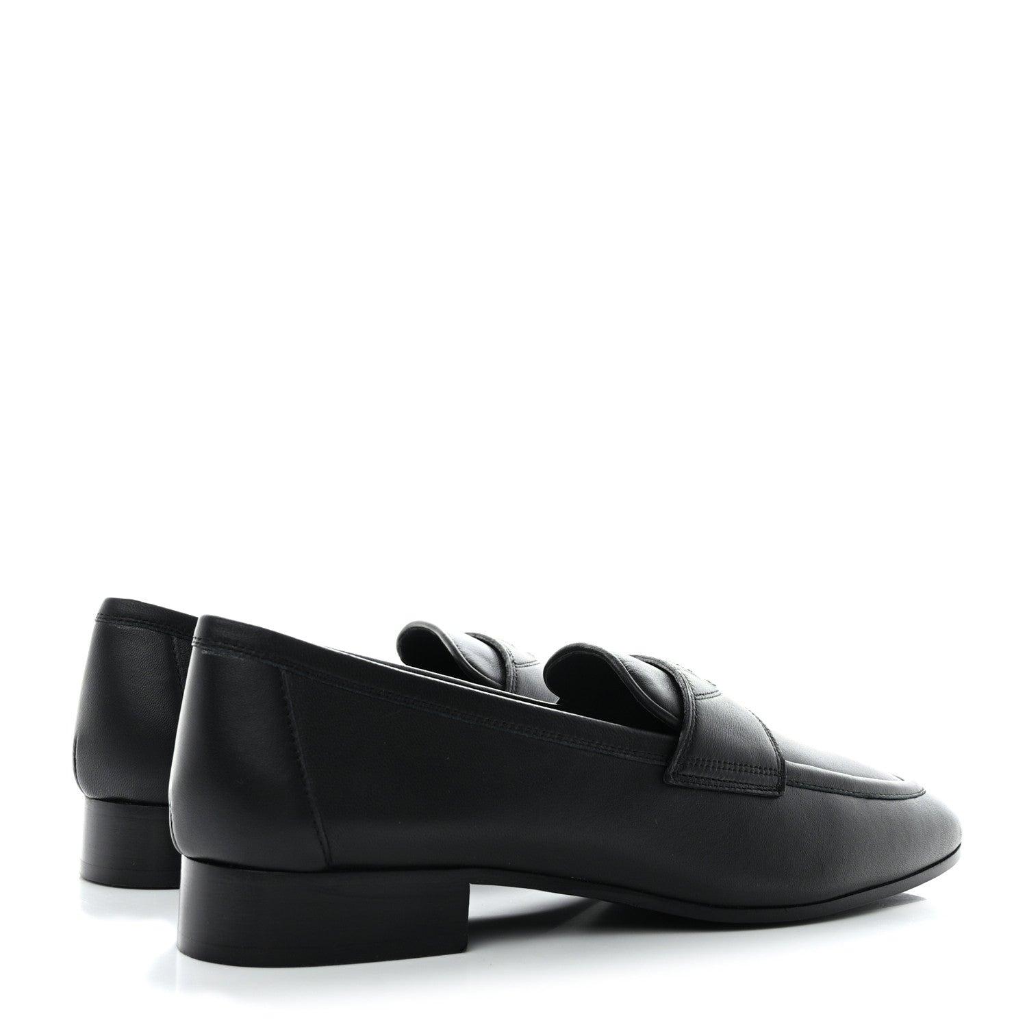 Chanel Calfskin Lambskin CC Loafers 39 Black 4 of 12