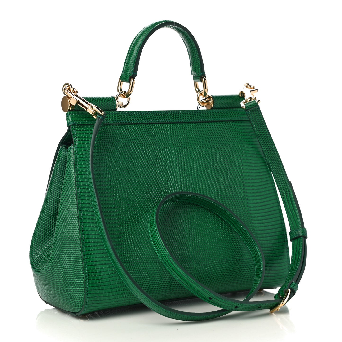 Stampa Iguana Crystal Medium Miss Sicily Satchel Green