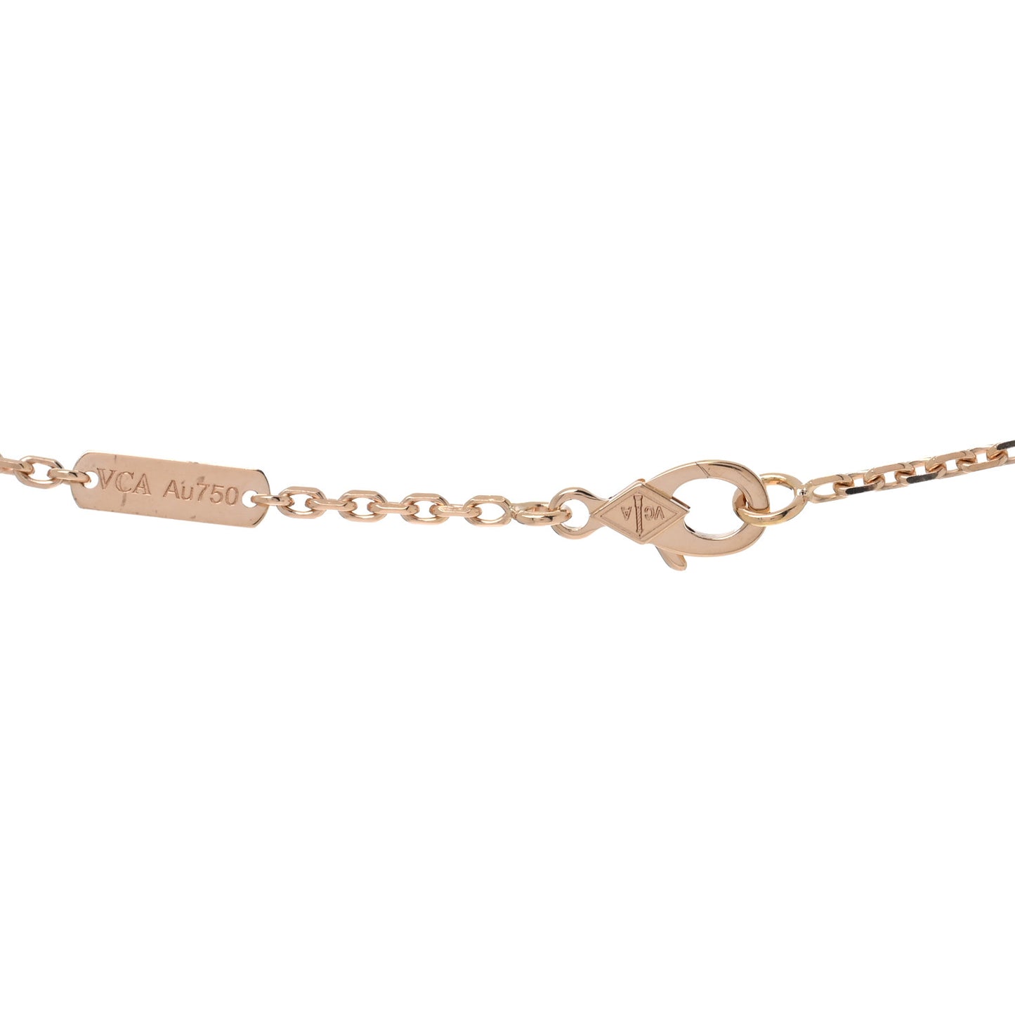 18K Rose Gold Letterwood Magic Alhambra Long Necklace