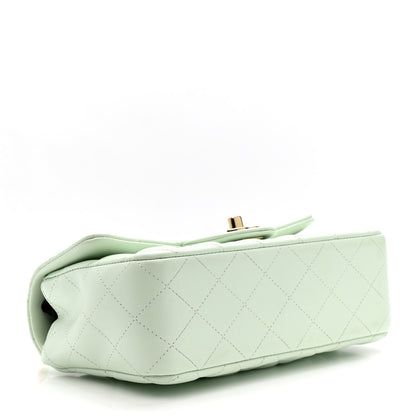 Chanel Lambskin Quilted Mini Rectangular Flap Light Green 4 of 10