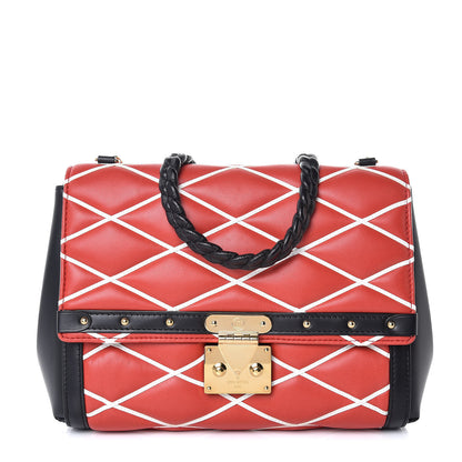 Louis Vuitton Lambskin Malletage Pochette Flap Rouge 1 of 7