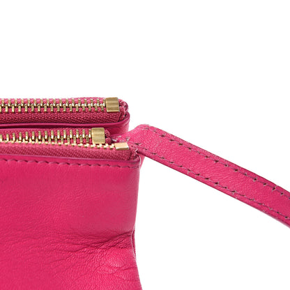 Celine Lambskin Large Trio Crossbody Bag Fluo Fuchsia 8 of 13