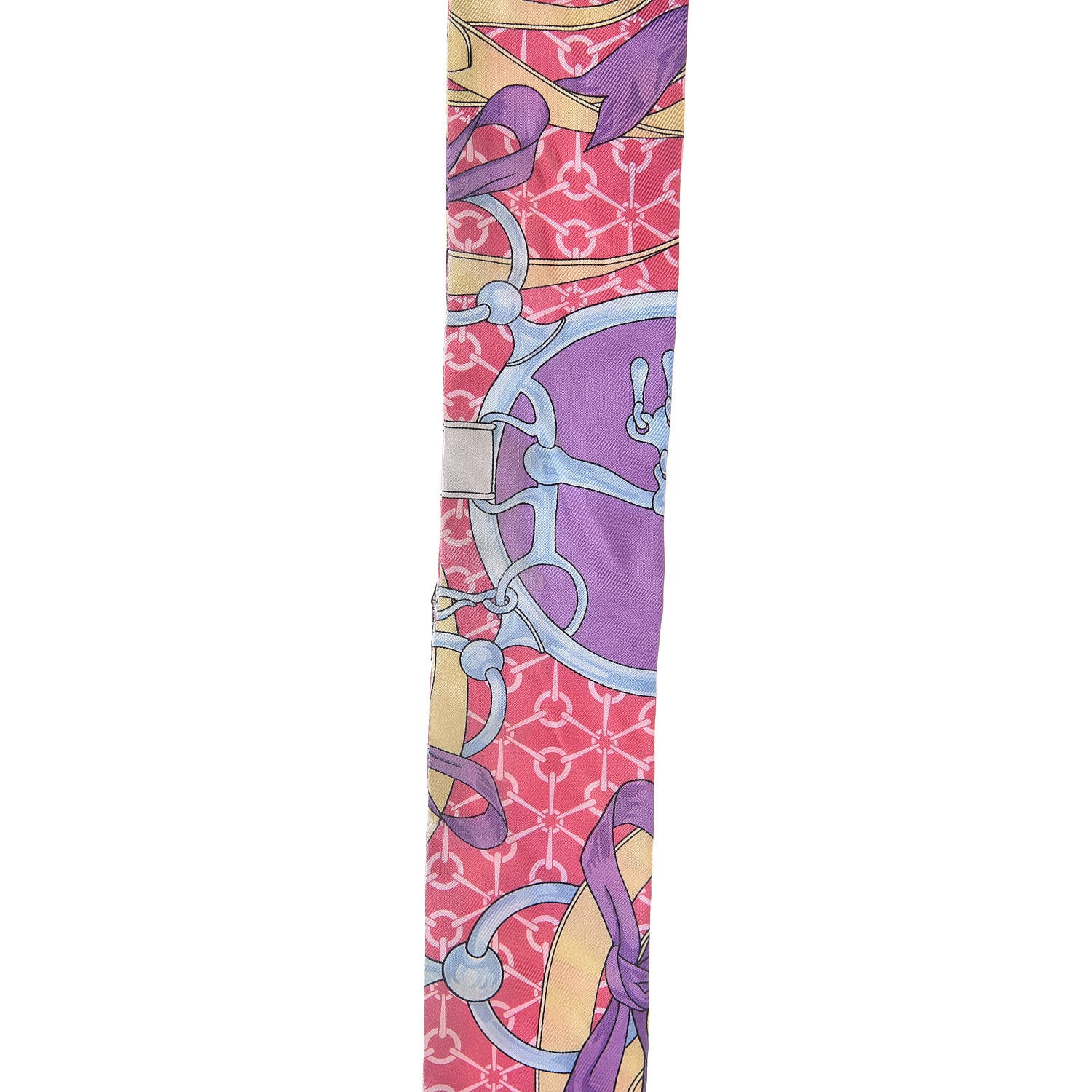 Hermes Silk La Promenade Du Matin Twilly Prune Rose Mauve 7 of 7