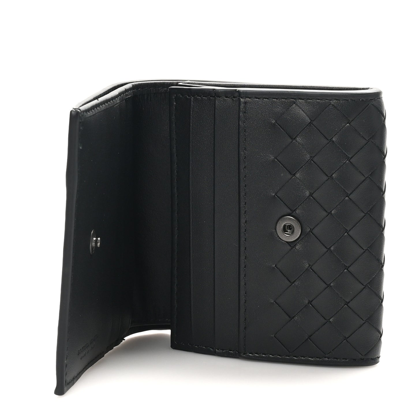Nappa Intrecciato Bi-Fold Wallet Black