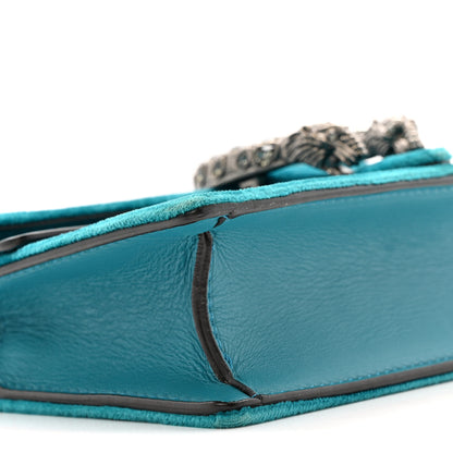 Gucci Velvet Super Mini Dionysus Shoulder Bag Pavone Cyan 8 of 11