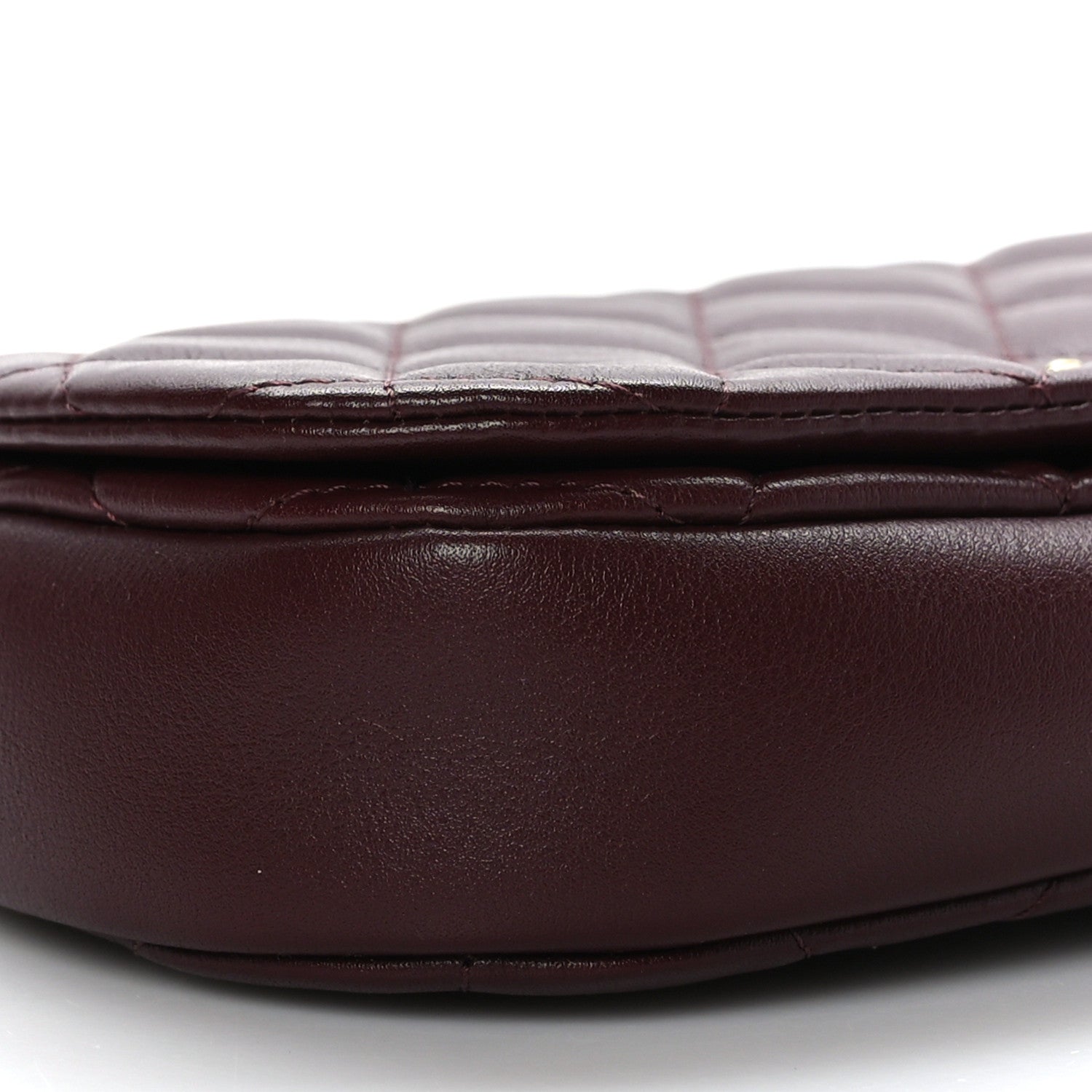 Chanel Calfskin Quilted Coco Mail Clutch With Chain Burgundy 9 of 10