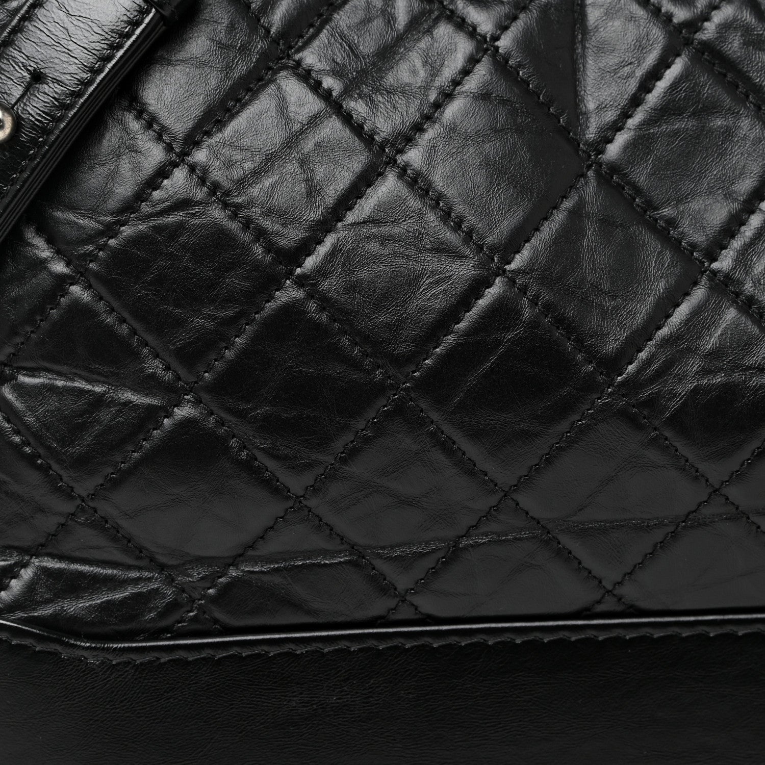 Chanel Aged Calfskin Quilted Medium Gabrielle Hobo Black 8 of 12