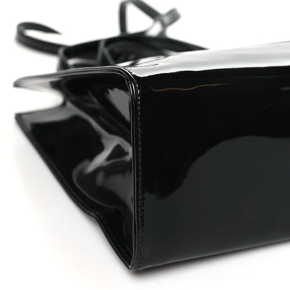 Telfar Patent Vegan Leather Medium Shopping Bag Black 9 of 10