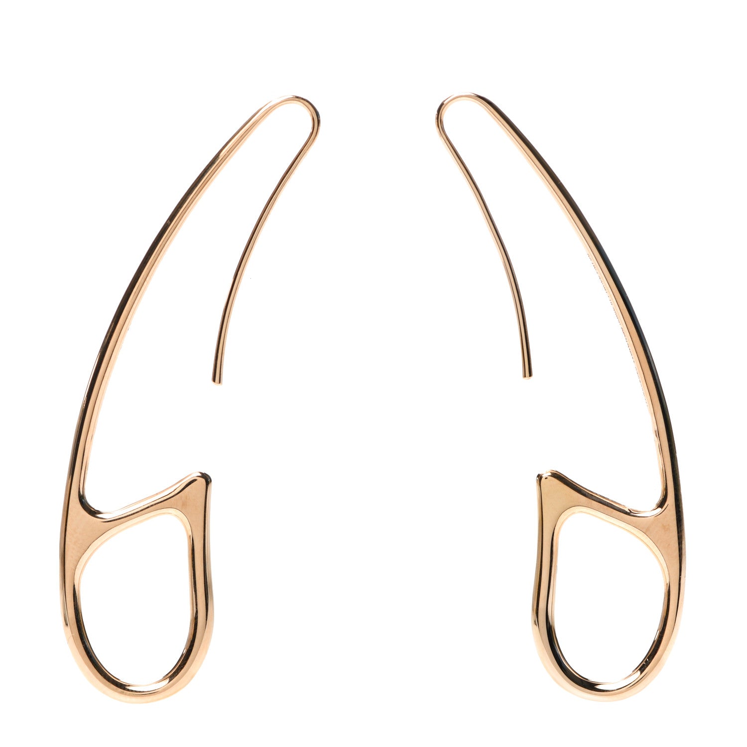Hermes 18K Rose Gold Chaine D'Ancre Punk Earrings 1 of 4