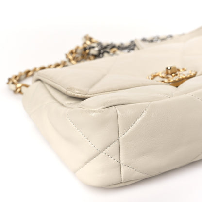 Chanel Lambskin Quilted Medium Chanel 19 Flap Light Beige 8 of 13