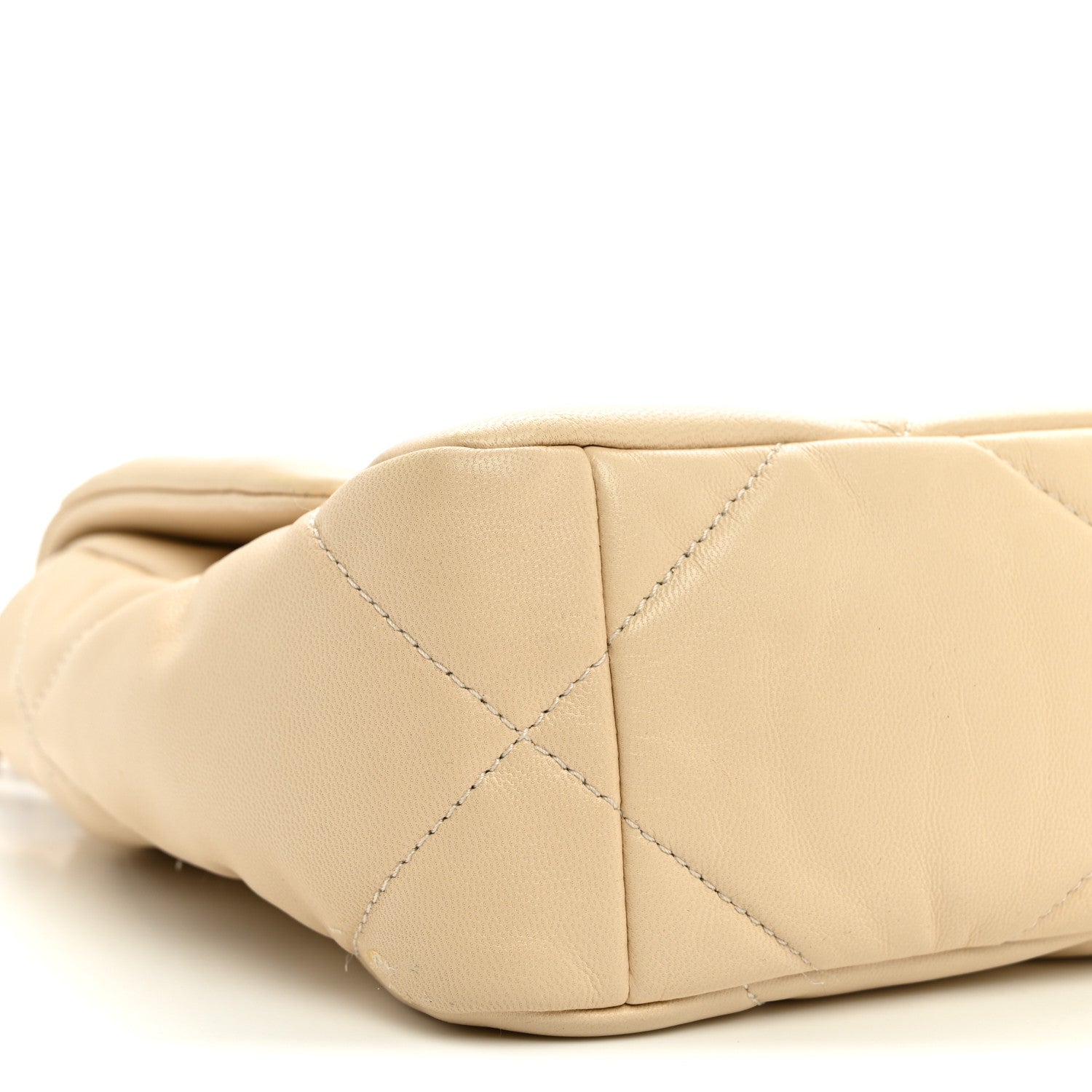 Chanel Lambskin Quilted Medium Chanel 19 Flap Light Beige 9 of 10