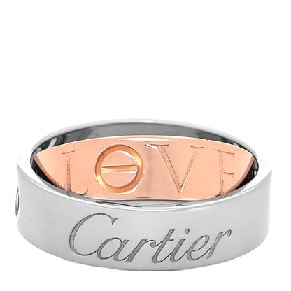 Cartier 18K White Pink Gold 5.5mm Astro LOVE Ring 49 4.75 1 of 5